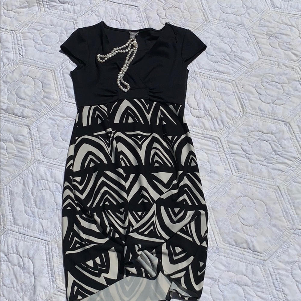 Cute tribal print black and white dress